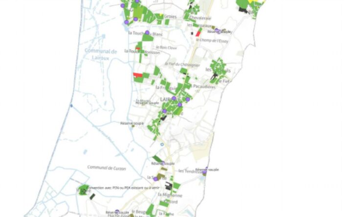 Extrait du rapport du SDIS : cartographie prospective de l’état futur de la DECI à Lairoux une fois les aménagements effectués - Crédits photo : Banque des Territoires