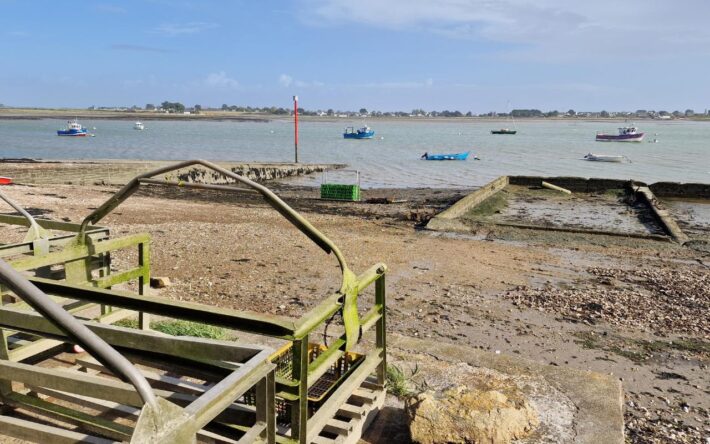 À Pencadenic, sur la pointe du Tour du Parc, l'activité ostréicole est dense – Crédits photo : Banque des Territoires