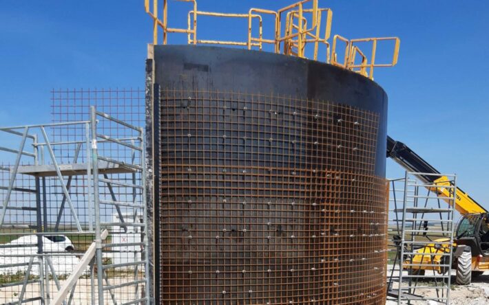 Les parois du réservoir d'eau s'élèvent à plus de 7 m - Crédits photo : Communauté de communes du Grand  Reims