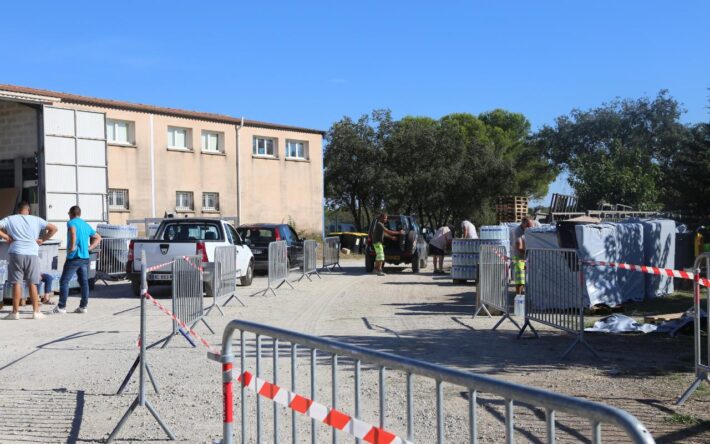 Point central de distribution d’eau en zone artisanale pour les habitants d’Aubais - Crédits photo : Ville d'Aubais