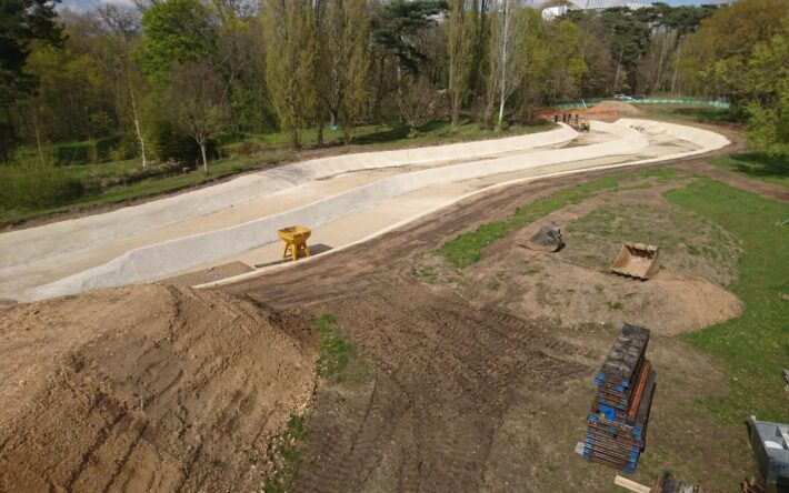 Filtre en fonctionnement dans le Bois de Boulogne durant la phase de chantier - Crédits photo : Ville de Paris